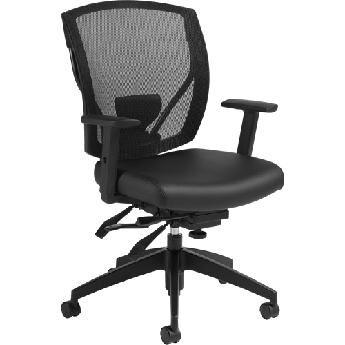Multi-Tilter Arm Chairs, Vinyl, Black, 300 lbs. Capacity Brunswick Fyr & Safety