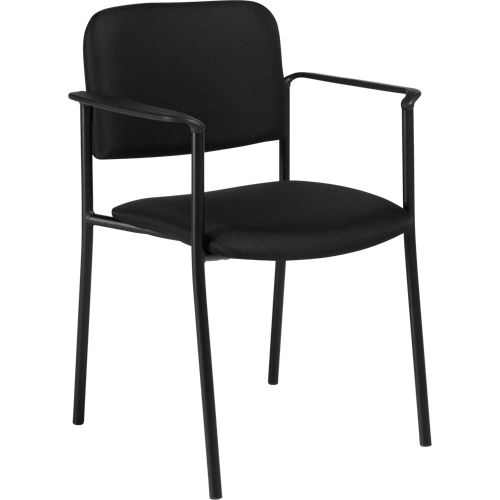 Chaises empilables, Tissu, Hauteur 32", Capacit&eacute; 300 lb, Noir Brunswick Fyr & Safety