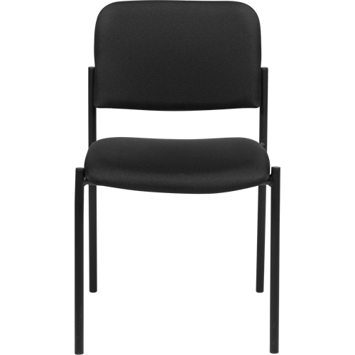 Armless Stacking Chairs, Fabric, 32" High, 300 lbs. Capacity, Black Brunswick Fyr & Safety