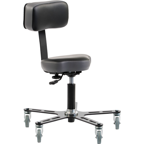 Chaise ergonomique SF150, Vinyle Si&egrave;ge, Noir Brunswick Fyr & Safety