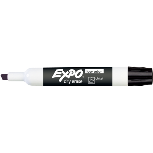 Expo&reg; Whiteboard Marker - Black, Black, Chisel Tip Brunswick Fyr & Safety