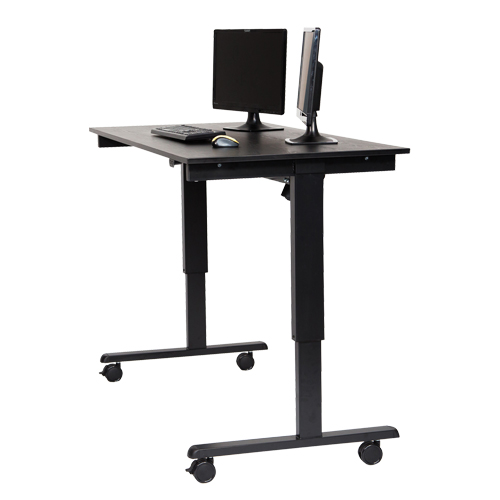 Bureau ajustable pour travail debout, , 45-1/4" h x 29-1/2" p, Noir Brunswick Fyr & Safety