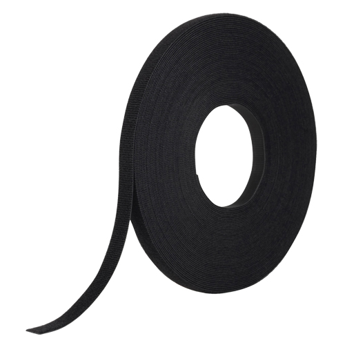 One-Wrap&reg; Fastener Tape, Hook & Loop, 25 yds x 1/2", Self-Grip, Black Brunswick Fyr & Safety