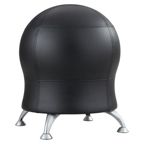 Zenergy Ball Chair, Vinyl, Black, 250 lbs. Capacity Brunswick Fyr & Safety