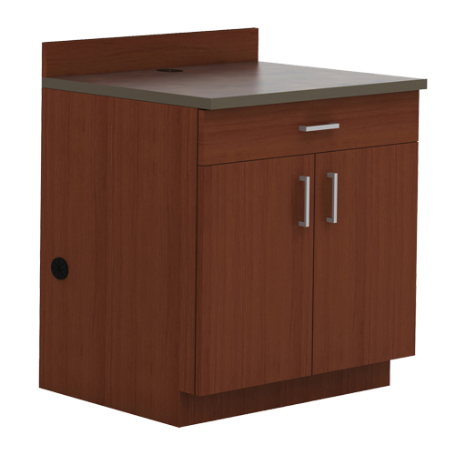 Modular Base Cabinet, Melamine, 39" H x 36" W x 25" D, Mahogany Brunswick Fyr & Safety
