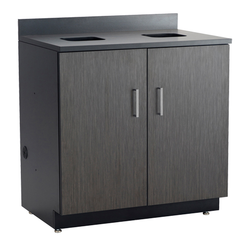 Armoire modulaire de base, M&eacute;lamine, 39" h x 36" la x 25" P, Nuit d'Asie/noir Brunswick Fyr & Safety