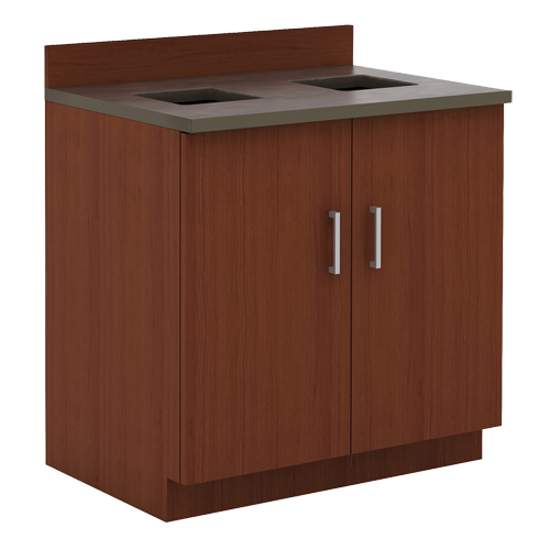 Armoire modulaire de base, M&eacute;lamine, 39" h x 36" la x 25" P, Acajou Brunswick Fyr & Safety