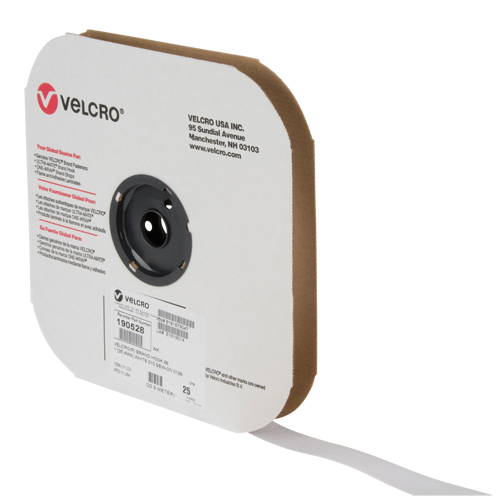 Fastener Tape, Hook, 25 yds x 1", Sew-On, White Brunswick Fyr & Safety