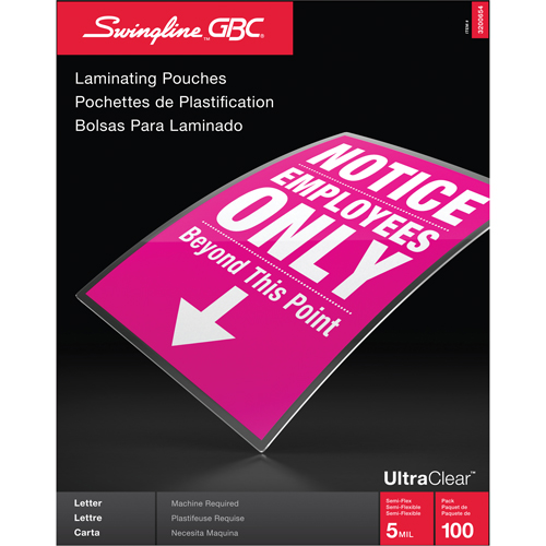 Pochettes lamin&eacute;es pour lettres Swingline UltraClear Brunswick Fyr & Safety