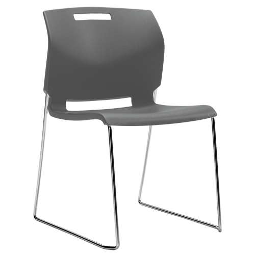 Chair, Plastic, 32-1/2" High, 300 lbs. Capacity, Grey Brunswick Fyr & Safety