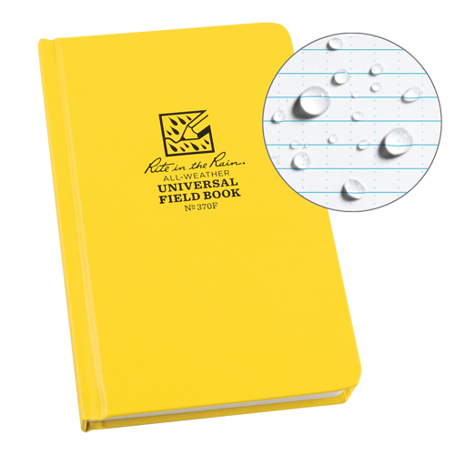 Bound Book, Hard Cover, Yellow, 160 Pages, 4-5/8" W x 7-1/4" L Brunswick Fyr & Safety