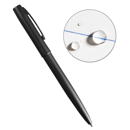 All-Weather Metal Pen, Blue, 0.8 mm, Retractable Brunswick Fyr & Safety