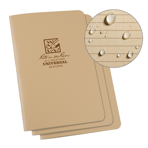 Notebook, Soft Cover, Tan, 48 Pages, 4-5/8" W x 7" L Brunswick Fyr & Safety