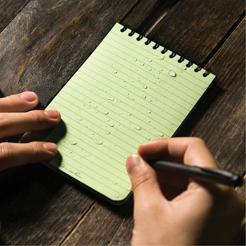 Pocket Top-Spiral Notebook, Soft Cover, Green, 100 Pages, 4" W x 6" L Brunswick Fyr & Safety