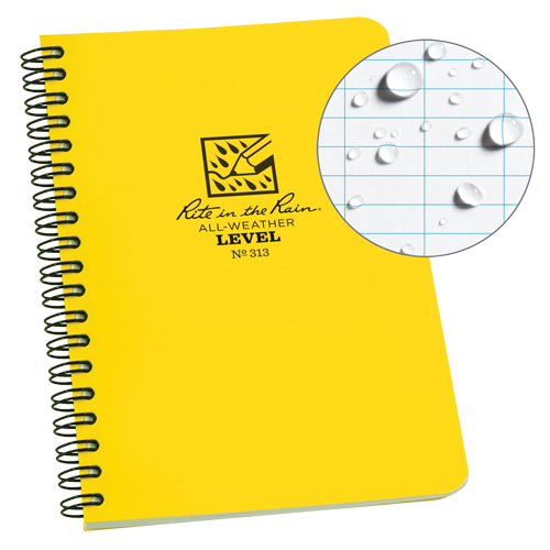 Side-Spiral Notebook, Soft Cover, Yellow, 64 Pages, 4-5/8" W x 7" L Brunswick Fyr & Safety