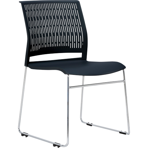 Chaises empilables s&eacute;rie Activ, Polypropyl&egrave;ne, Hauteur 32-3/8", Capacit&eacute; 275 lb, Noir Brunswick Fyr & Safety