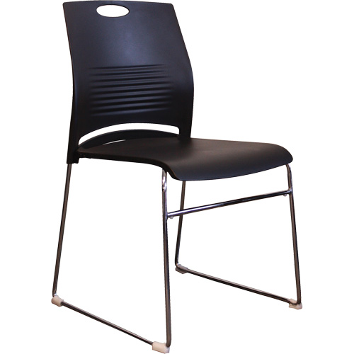 Chaises empilables s&eacute;rie Activ, Plastique, Hauteur 23", Capacit&eacute; 275 lb, Noir Brunswick Fyr & Safety