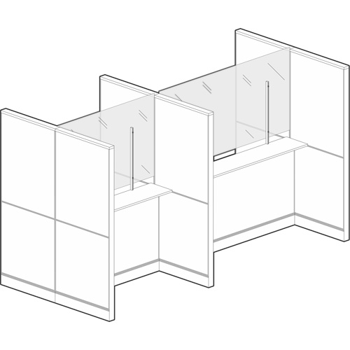 Clamp Mount Sneeze Guard, 36" W x 36" H Brunswick Fyr & Safety