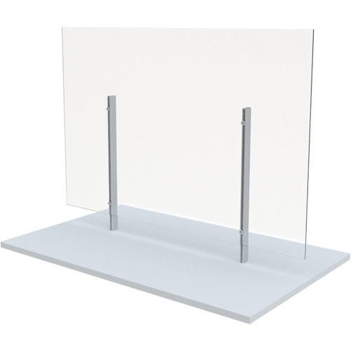 Freestanding Board Mount Sneeze Guard, 48" W x 36" H Brunswick Fyr & Safety