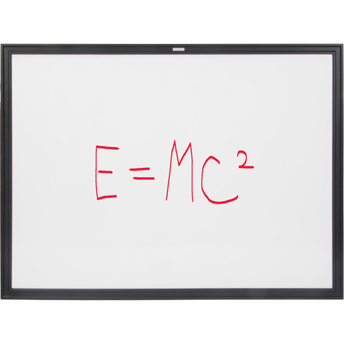 Black MDF Frame Whiteboard, Dry-Erase/Magnetic, 48" W x 36" H Brunswick Fyr & Safety