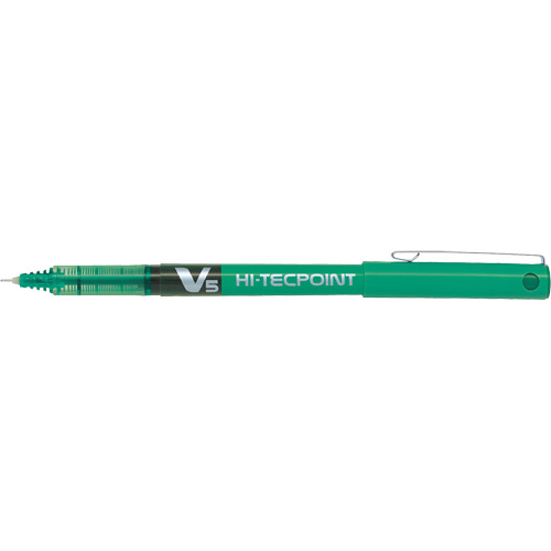 Hi-Tecpoint Pen, Green, 0.5 mm Brunswick Fyr & Safety