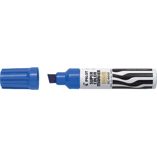 Super Colour Jumbo Permanent Marker, Chisel, Blue Brunswick Fyr & Safety