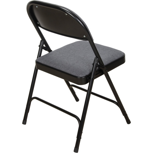 Deluxe Fabric Padded Folding Chair, Steel, Grey, 300 lbs. Weight Capacity Brunswick Fyr & Safety