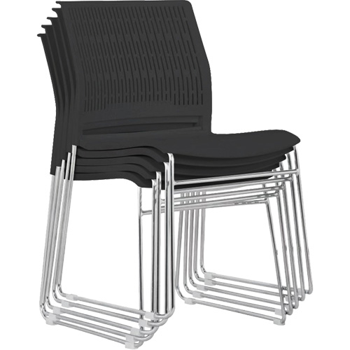 Chaises empilables, Polypropyl&egrave;ne, Hauteur 32-3/8", Capacit&eacute; 250 lb, Noir Brunswick Fyr & Safety