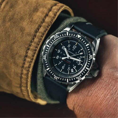 Large Diver's Automatic Watch, Digital, Battery Operated, 41 mm, Black Brunswick Fyr & Safety