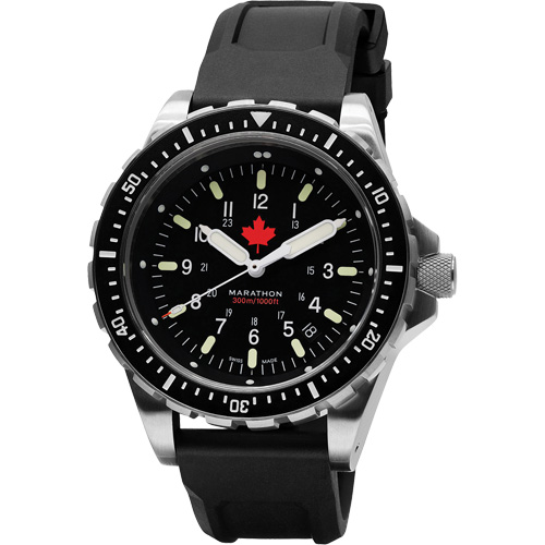 Red Maple Jumbo Diver's Quartz Watch, Digital, Battery Operated, 46 mm, Black Brunswick Fyr & Safety