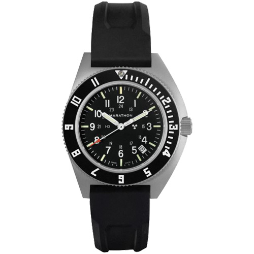 Montre Steel Navigator avec date sur ensemble bracelet en caoutchouc noir de trois morceaux, Num&eacute;rique, &agrave; piles, 41 mm, Noir Brunswick Fyr & Safety