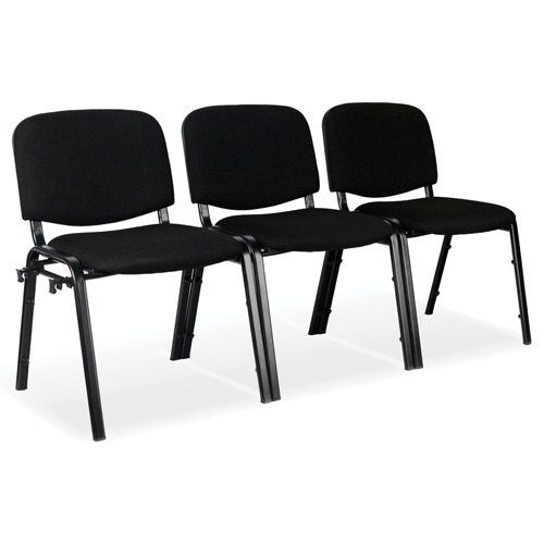 Chaises empilables, Tissu, Hauteur 32", Capacit&eacute; 250 lb, Noir Brunswick Fyr & Safety