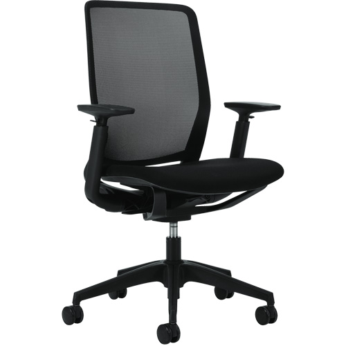 Kody High-Back Synchro-Tilter Chair, Mesh, Black, 300 lbs. Capacity Brunswick Fyr & Safety