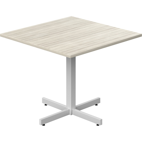 Table carr&eacute;e &agrave; hauteur r&eacute;glable Newland, 36" lo x 36" la x 29" h, Dessus de 1", Stratifi&eacute;, Havane Brunswick Fyr & Safety