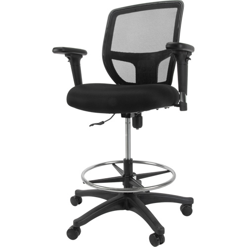 Mesh Work Stool, Mobile, Adjustable Height, 450 lbs. Capacity Brunswick Fyr & Safety