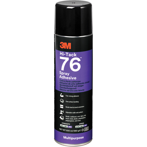 76 High Tack Adhesive, Clear, Aerosol Can Brunswick Fyr & Safety