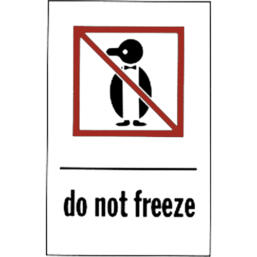 "Do Not Freeze" Special Handling Labels, 6" L x 4" W, Red on White Brunswick Fyr & Safety