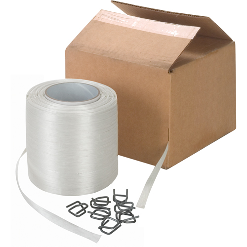 Feuillard en cordon li&eacute;, Polyester, 1/2" la x 750' lo Brunswick Fyr & Safety