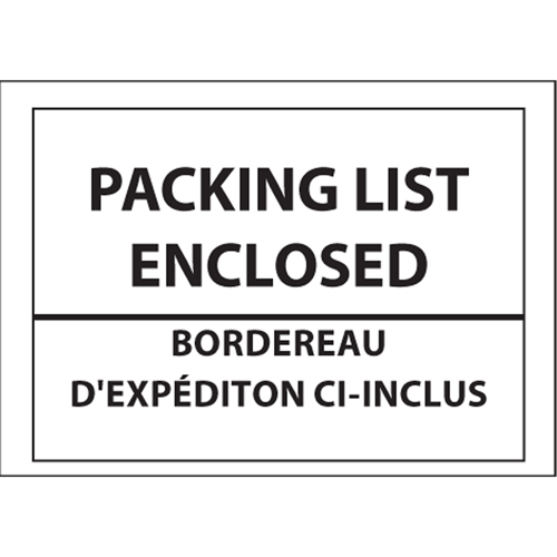 Packing List Envelopes, 4" L x 5" W, Backloading Style Brunswick Fyr & Safety