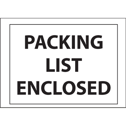 Packing List Envelopes, 4" L x 5" W, Backloading Style Brunswick Fyr & Safety
