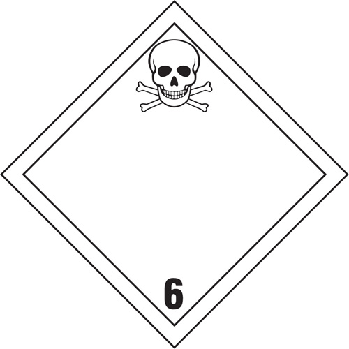 &eacute;tiquettes d'exp&eacute;dition TMD, Classe 6,1, Substances toxiques, Vinyle Brunswick Fyr & Safety
