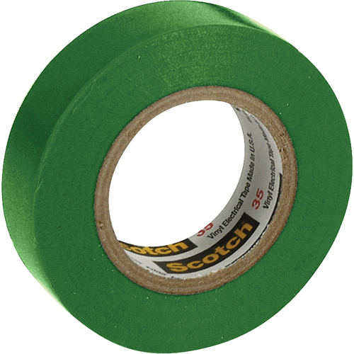 Scotch&reg; 35 Colour Coded Tape, 12.7 mm (1/2") x 6.1 m (20'), Green, 7 mils Brunswick Fyr & Safety