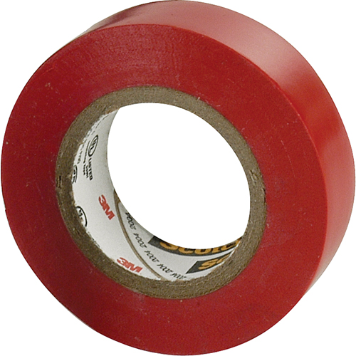 Rubans en vinyle pour codage en couleurs 35 Scotch, 12,7 mm (1/2") x 6,1 m (20'), Rouge, 7 mils Brunswick Fyr & Safety