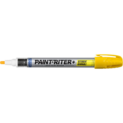 Marqueur &agrave; peinture nettoyable au d&eacute;tergent Paint-Riter+, Liquide, Jaune Brunswick Fyr & Safety