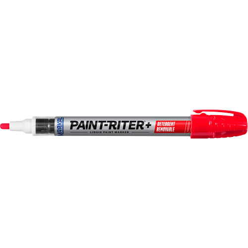 Paint-Riter&reg;+ Detergent Removable Paint Marker, Liquid, Red Brunswick Fyr & Safety