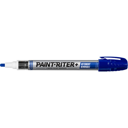 Paint-Riter&reg;+ Detergent Removable Paint Marker, Liquid, Blue Brunswick Fyr & Safety