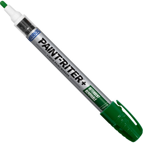 Paint-Riter&reg;+ Detergent Removable Paint Marker, Liquid, Green Brunswick Fyr & Safety