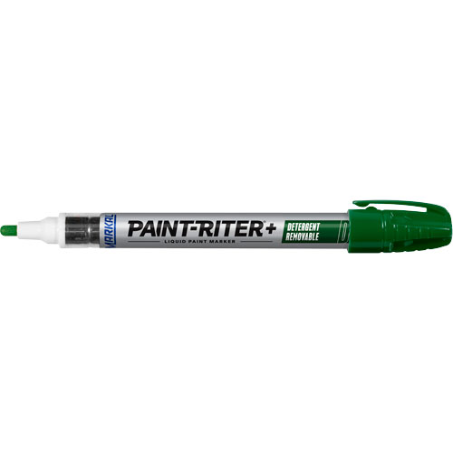 Paint-Riter&reg;+ Detergent Removable Paint Marker, Liquid, Green Brunswick Fyr & Safety