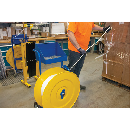 Strapping Dispenser, Polyester/Steel/Polypropylene Straps, 16"/8" Core Dia., 3"/8"/6" Roll Width Brunswick Fyr & Safety