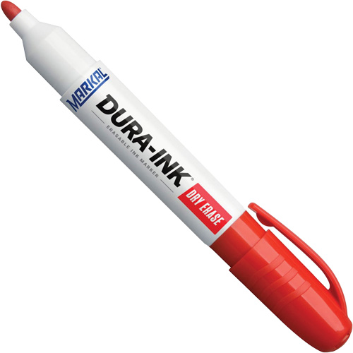 Marqueurs &agrave; essuyage &agrave; sec Dura-Ink, Rouge, Pointe Ronde Brunswick Fyr & Safety